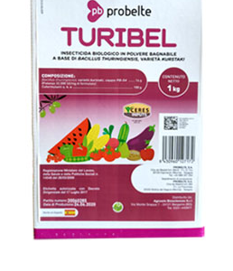 TURIBEL 1KG Probelte Insetticida a base di  Bacillus thuringiensis Berliner